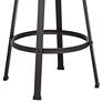 Clifton Hammered Bronze Metal and Wood Swivel Adjustable Barstool