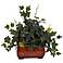 Climbing Green Ivy 17"W Faux Plant in a Treasure Chest Pot