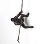 Climbing Man 42" High Bronze Metal Wall Sculpture