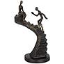 Thumbnail2 of Climbing Stairs 13 3/4" High Bronze Sculpture
