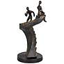 Thumbnail4 of Climbing Stairs 13 3/4" High Bronze Sculpture more views