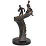 Climbing Stairs 13 3/4" High Bronze Sculpture