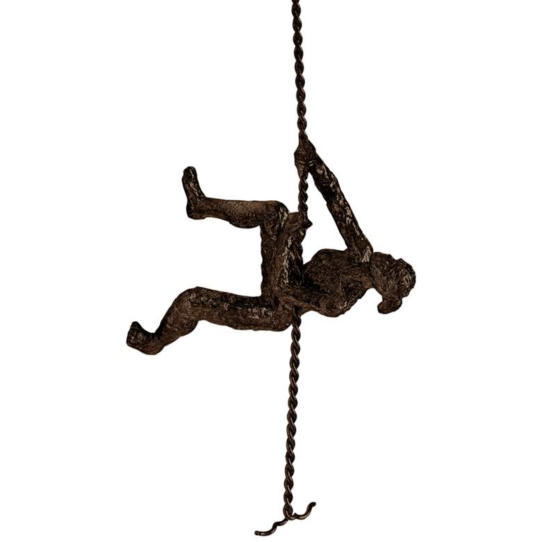 Image 1 Climbing Woman 42" High Bronze Metal Wall Sculpture