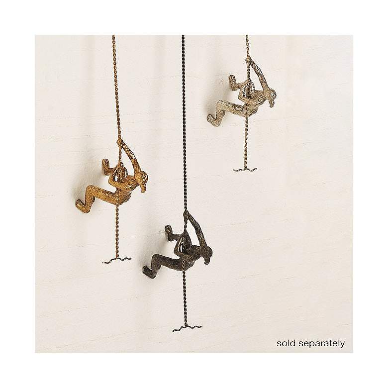 Image 3 Climbing Woman 42" High Bronze Metal Wall Sculpture more views