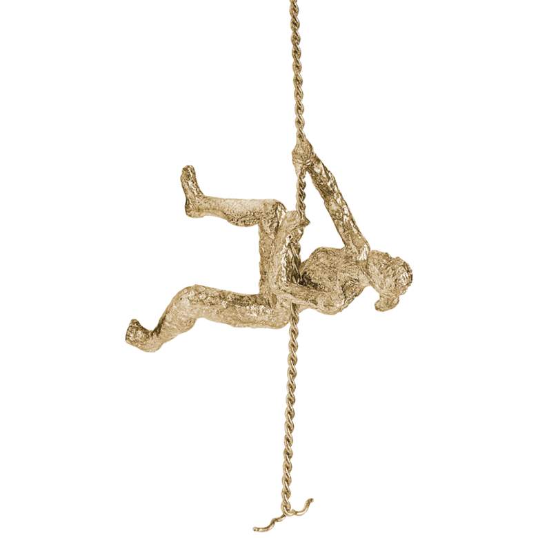 Image 1 Climbing Woman 42 inch High Thai Gold Leaf Metal Wall Sculpture