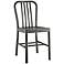 Clink Silver Metal Indoor-Outdoor Dining Side Chair