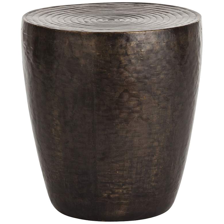 Image 1 Clint 21 1/2 inch Wide Antique Bronze Iron Modern End Table