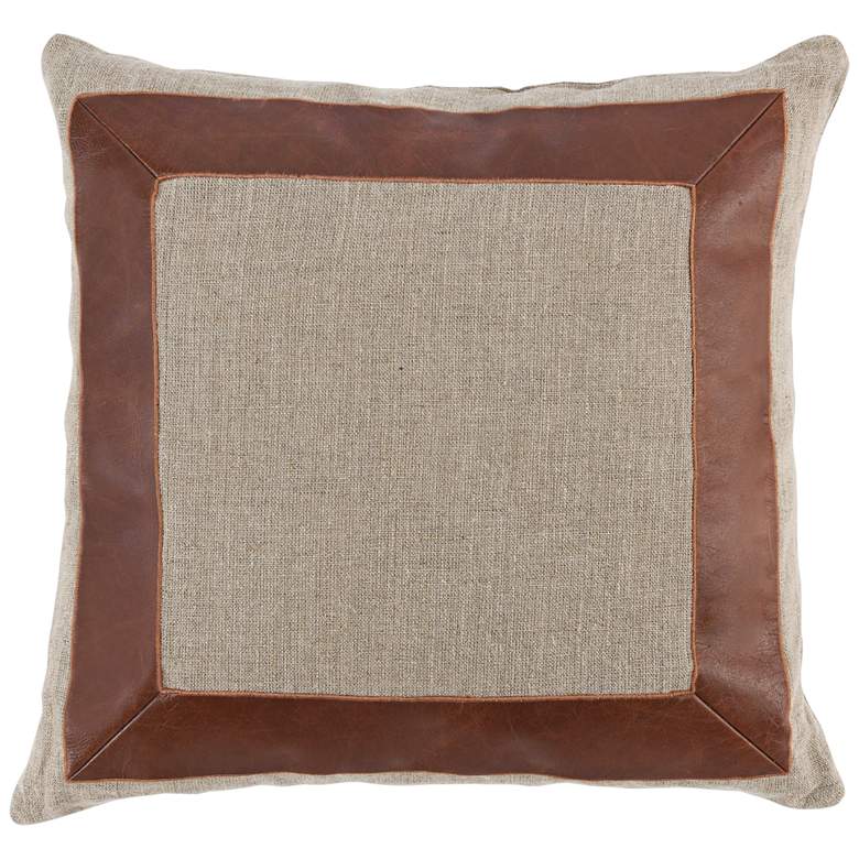 Image 1 Clint Brown and Natural 22 inch Square Decorative Pillow