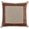 Clint Brown and Natural 22" Square Decorative Pillow