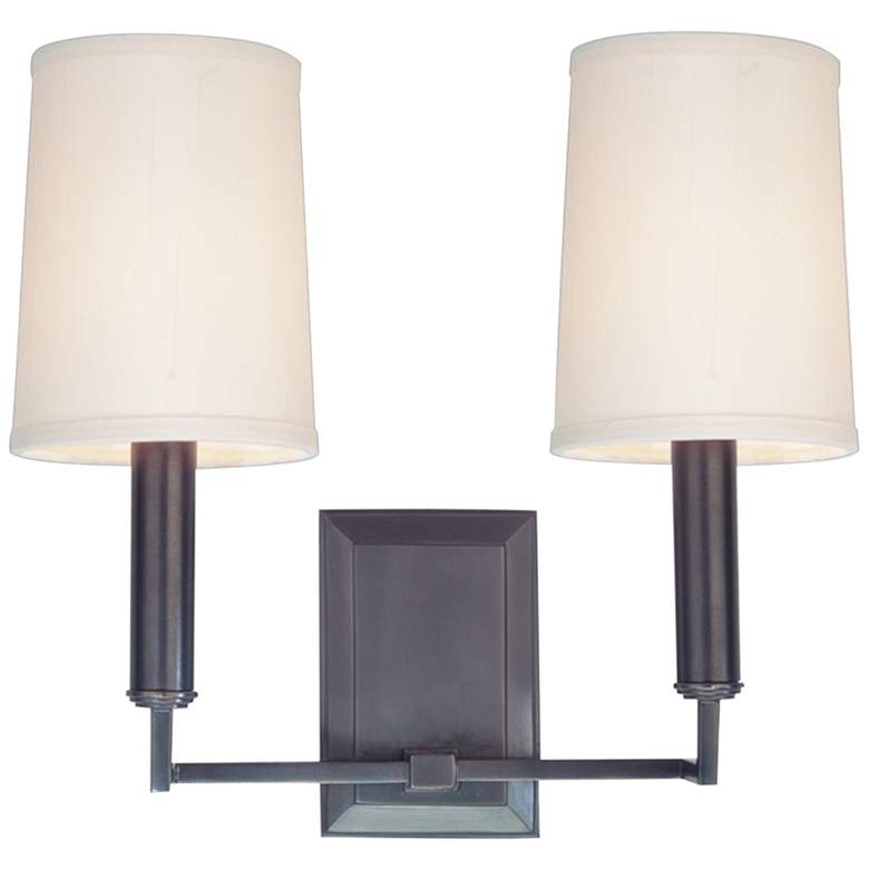 Image 1 Clinton 11 1/2" High Old Bronze 2-Light Wall Sconce