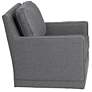 Clinton Mica Gray Linen Fabric Swivel Chair