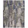 Clio Abstract Indoor Blue Area Rug 39K6F 5' x 7'-6"