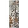 Clio Abstract Indoor Gray Area Rug 39K5F 2'-9" x 7'-10" RUNNER