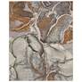 Clio Abstract Indoor Gray Area Rug 39K5F 3'-10" x 6'