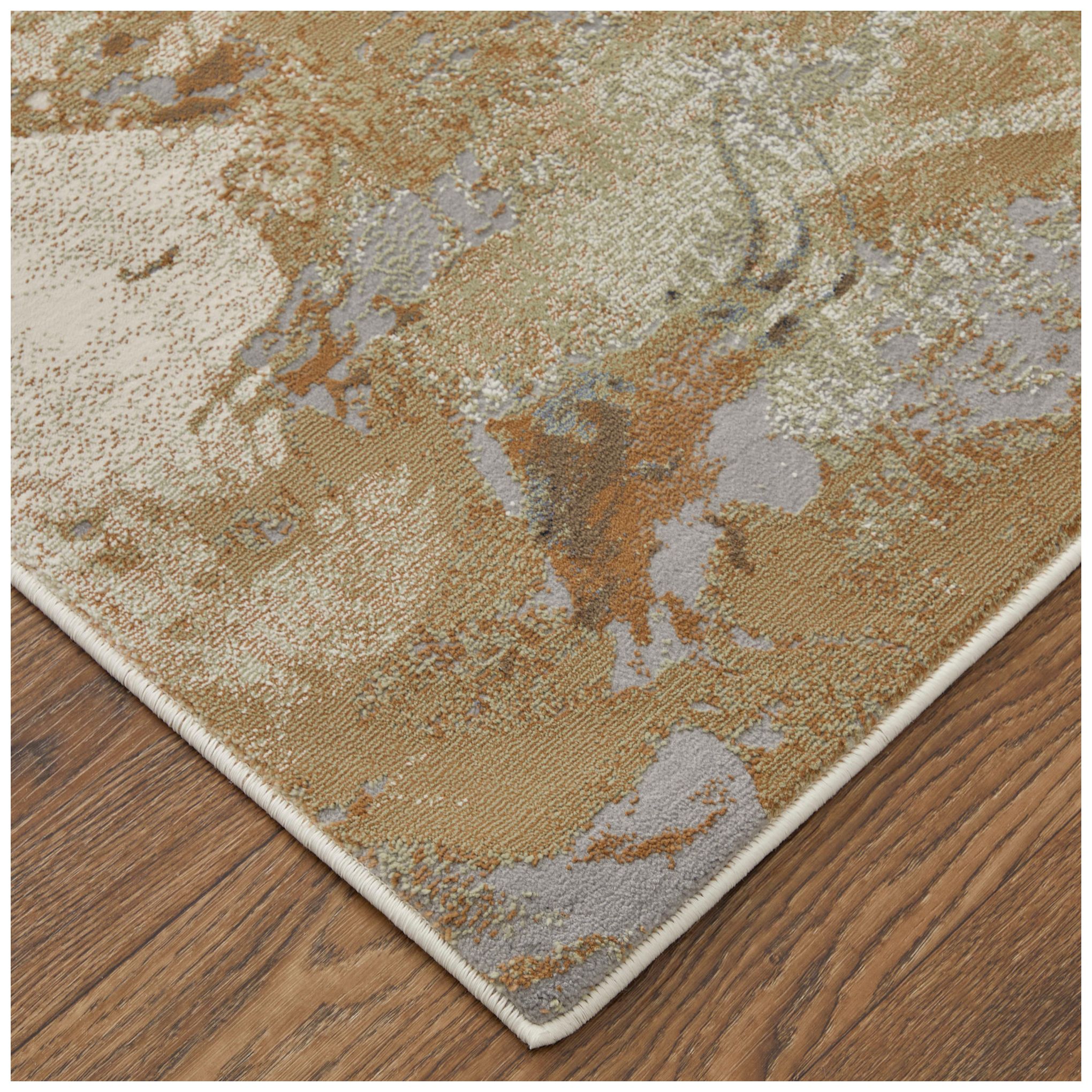Image 2 Clio Abstract Indoor Orange Area Rug 39K1F 3'-10" x 6' more views