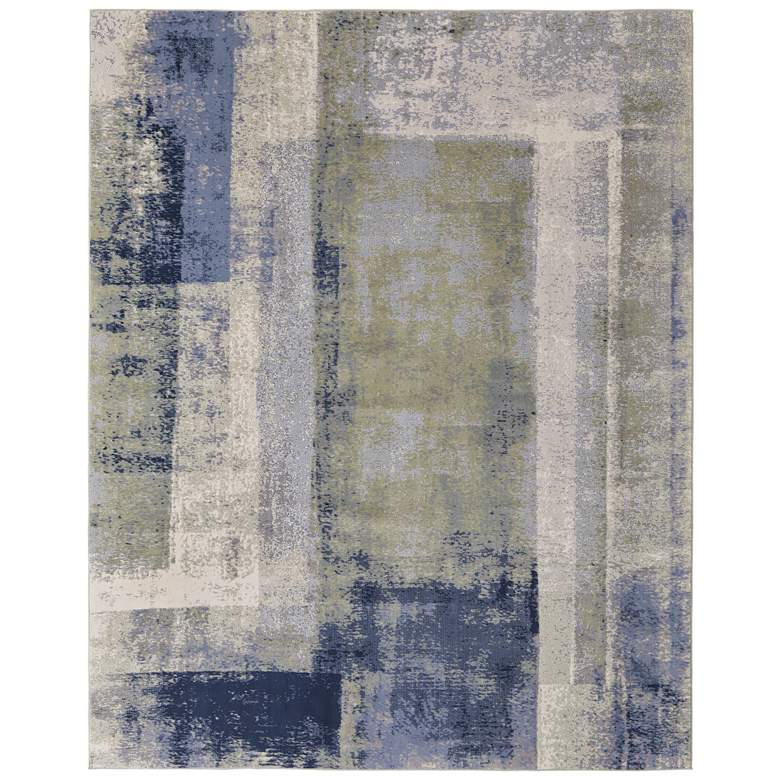 Image 1 Clio Modern Abstract Soft Indoor Blue Area Rug 39K3F
