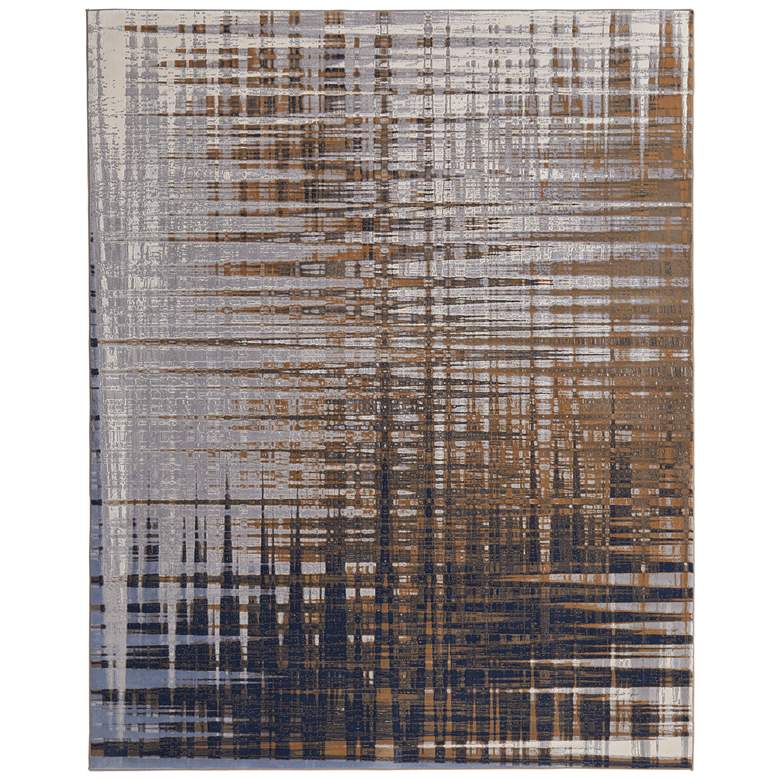 Image 1 Clio Modern Abstract Soft Indoor Blue Area Rug 39K4F