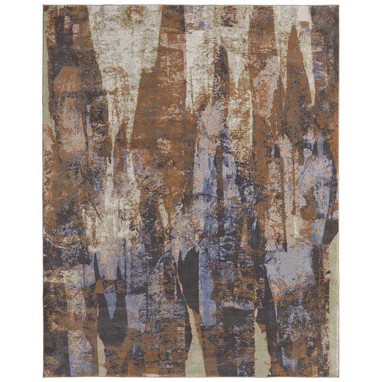 Image 1 Clio Modern Abstract Soft Indoor Brown Area Rug 39K6F