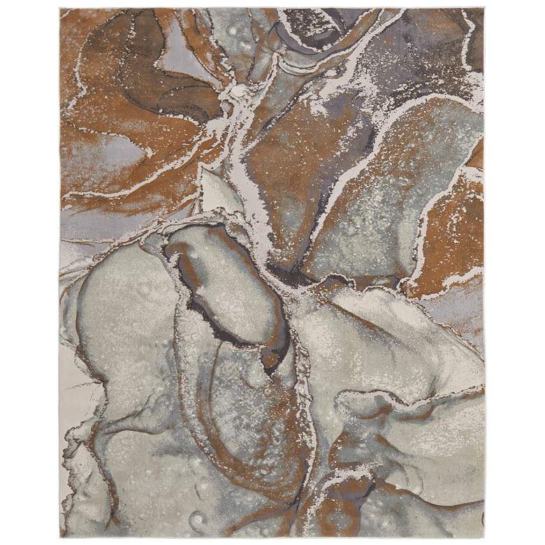Image 1 Clio Modern Abstract Soft Indoor Gray Area Rug 39K5F
