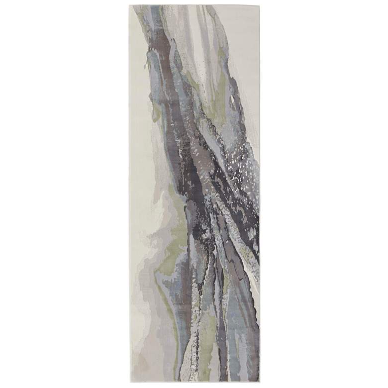 Image 1 Clio Modern Abstract Soft Indoor Green Area Rug 39K2F