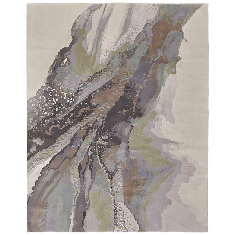 Image 1 Clio Modern Abstract Soft Indoor Green Area Rug 39K2F
