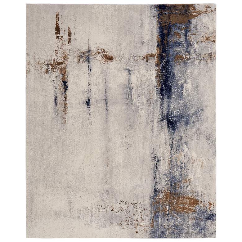 Image 1 Clio Modern Abstract Soft Indoor Ivory Area Rug 39LXF