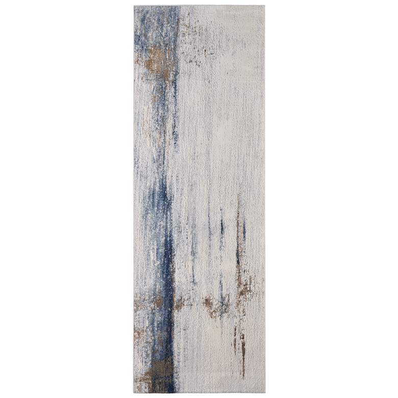 Image 1 Clio Modern Abstract Soft Indoor Ivory Area Rug 39LXF