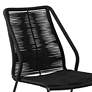 Clip Black Rope Outdoor Stackable Dining Chairs Set of 2