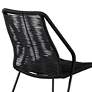 Clip Black Rope Outdoor Stackable Dining Chairs Set of 2