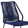 Clip Blue Rope Outdoor Stackable Dining Chairs Set of 2