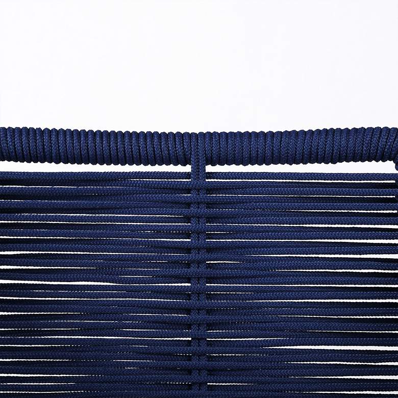 Image 5 Clip Blue Rope Outdoor Stackable Dining Chairs Set of 2 more views