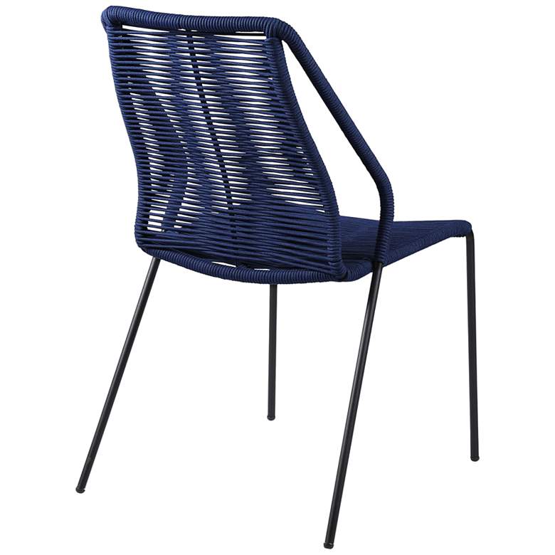 Image 7 Clip Blue Rope Outdoor Stackable Dining Chairs Set of 2 more views