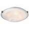 Clip Flush 15" Wide 3-Light Brushed Nickel Flush Mount w/ White Glass