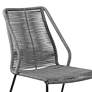 Clip Gray Rope Outdoor Stackable Dining Chairs Set of 2