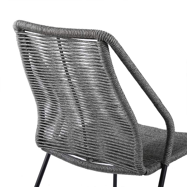 Image 4 Clip Gray Rope Outdoor Stackable Dining Chairs Set of 2 more views