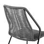 Clip Gray Rope Outdoor Stackable Dining Chairs Set of 2
