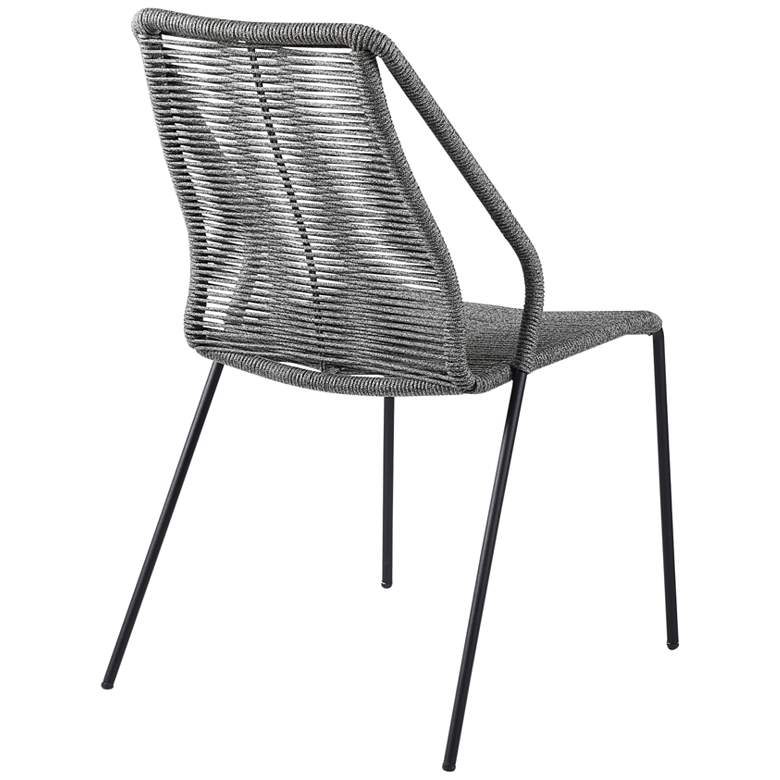 Image 7 Clip Gray Rope Outdoor Stackable Dining Chairs Set of 2 more views