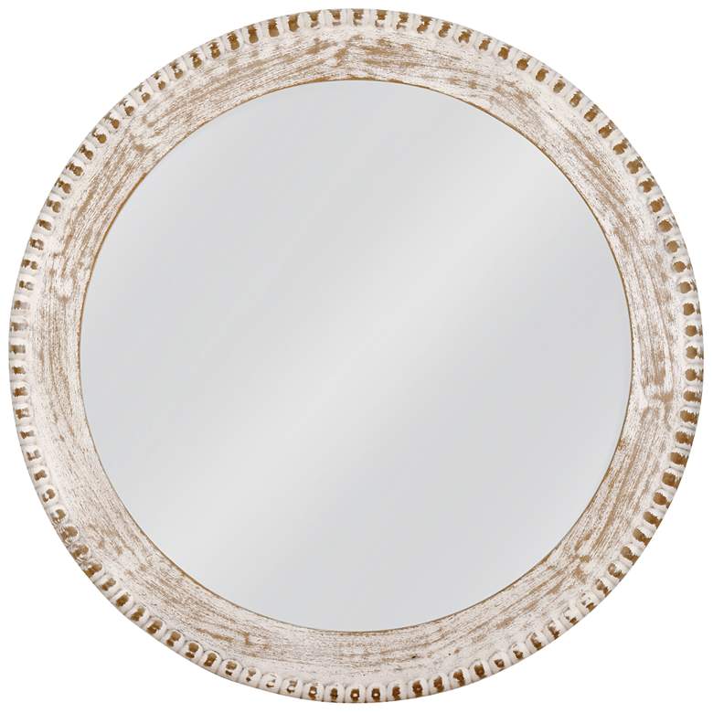 Image 1 Clipped 14.88x36 Wall Mirror in Distressed White