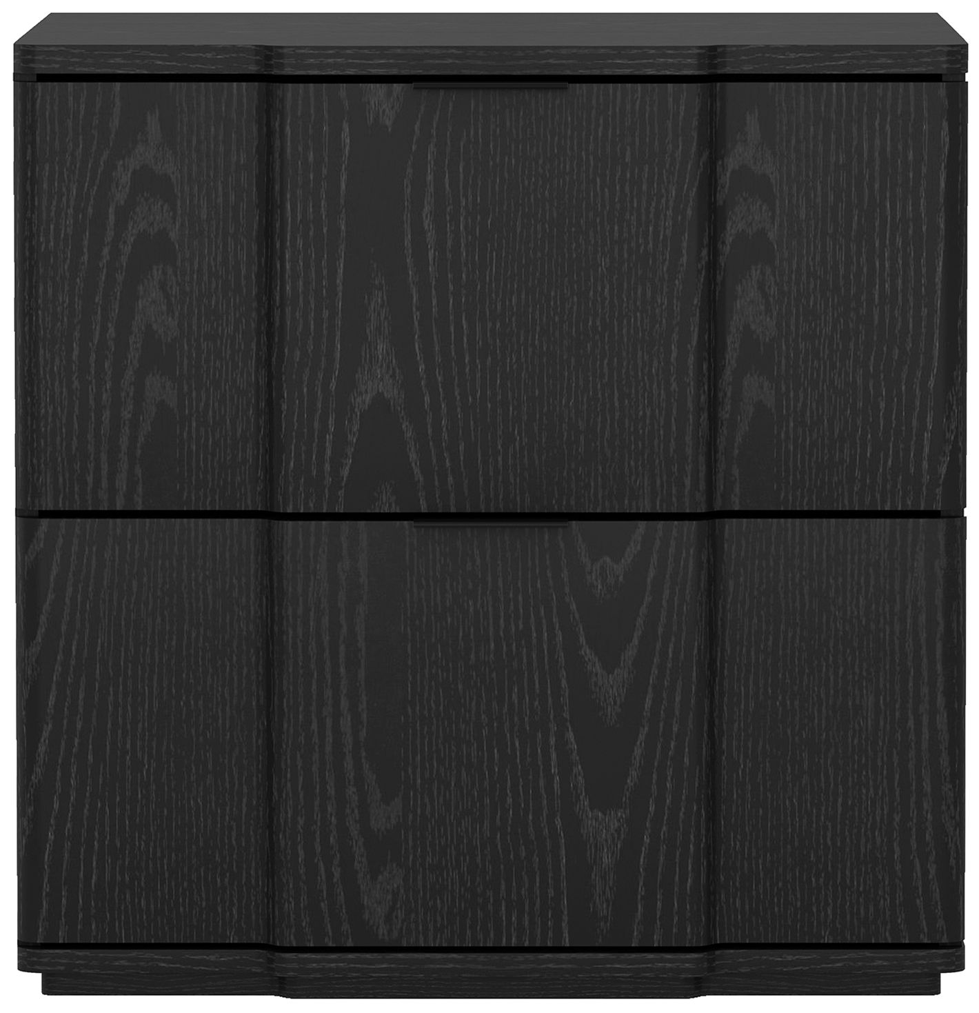 Image 3 Clive Mid-Century Modern 22" Nightstand in Black (2-Drawer) more views
