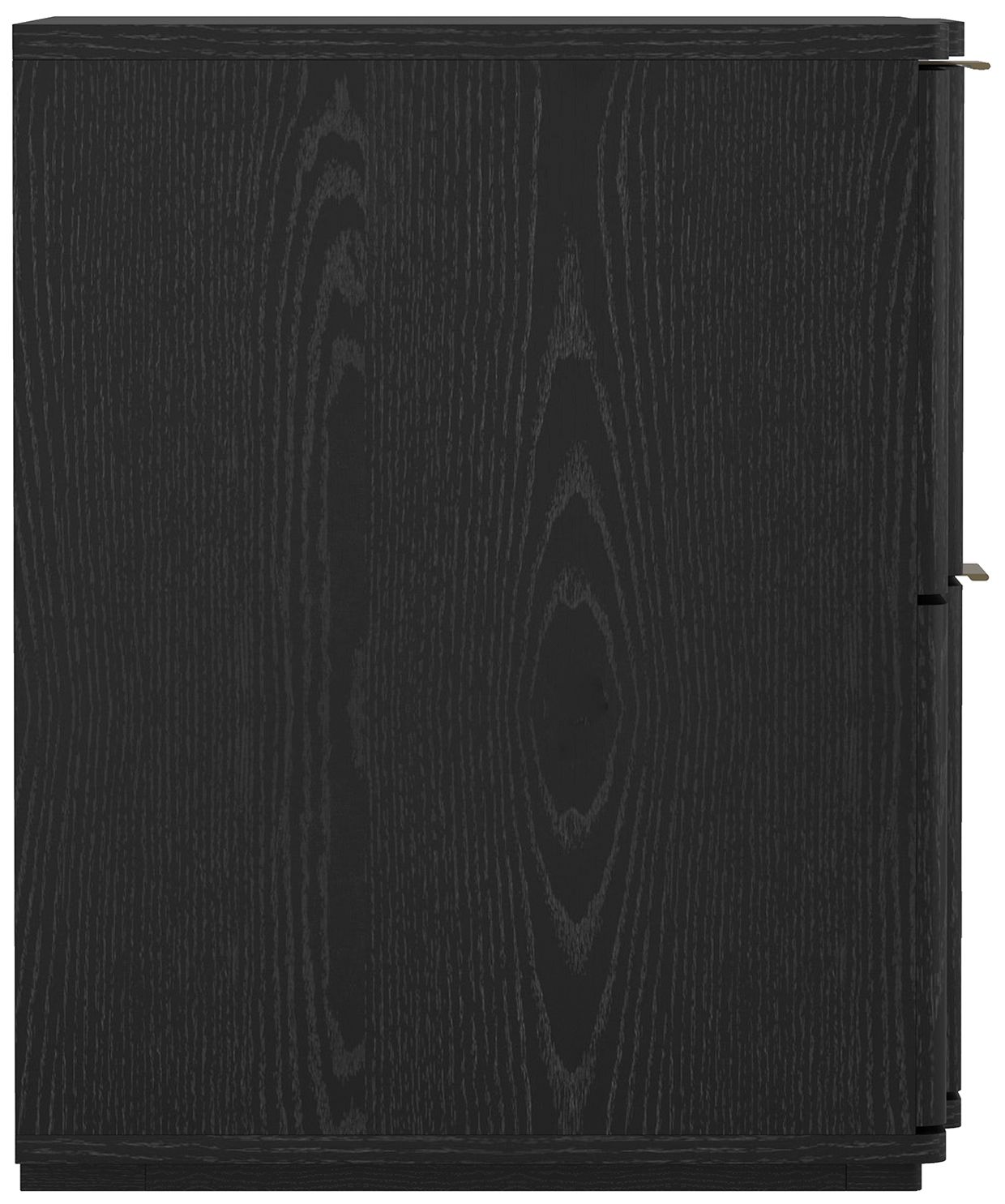 Clive Mid-Century Modern 22" Nightstand in Black and Gold (2-Drawer)