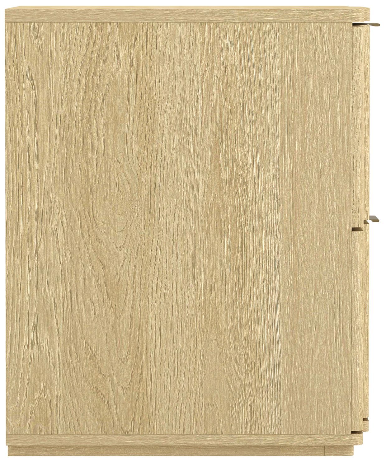 Clive Mid-Century Modern 22" Nightstand in Natural and Gold (2-Drawer)