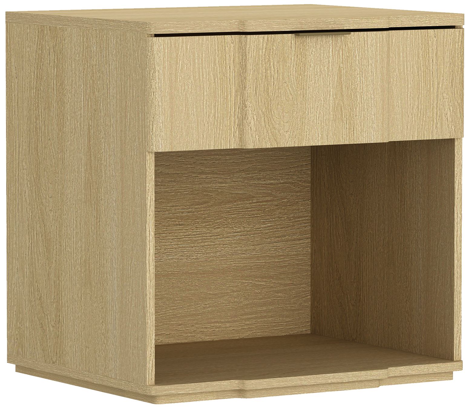 Image 7 Clive Mid-Century Modern 22" Nightstand in Natural Oak (1-Drawer) more views