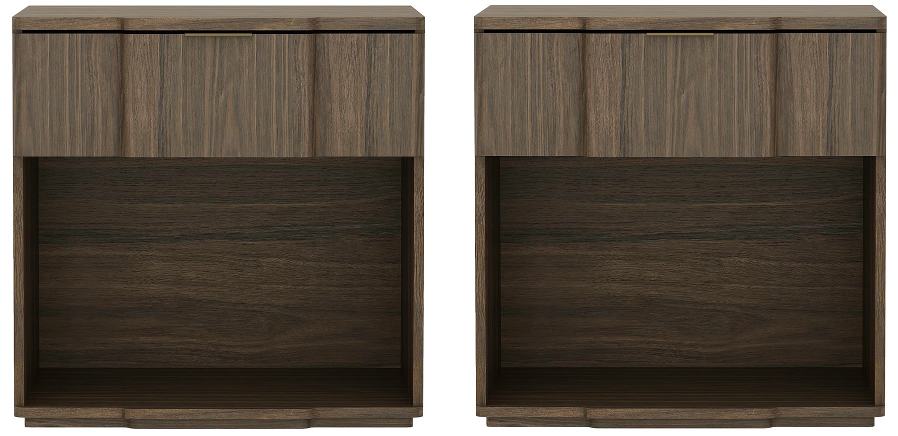 Clive Mid-Century Modern 22" Nightstand in Walnut (1-Drawer)