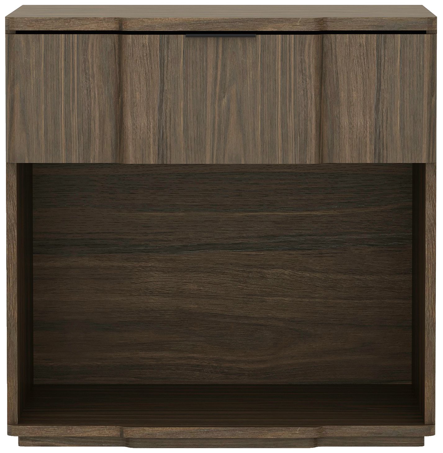 Image 2 Clive Mid-Century Modern 22" Nightstand in Walnut (1-Drawer)