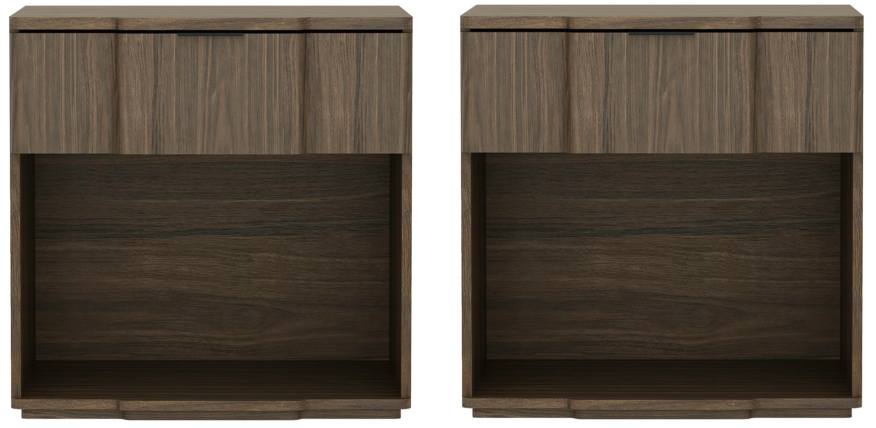 Clive Mid-Century Modern 22" Nightstand in Walnut (1-Drawer)