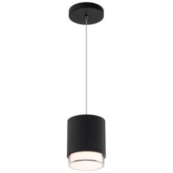 Cloak 6.25"H x 5"W 1-Light Mini-Pendant in Black