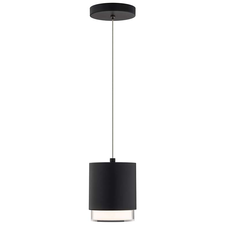 Image 2 Cloak 6.25"H x 5"W 1-Light Mini-Pendant in Black more views