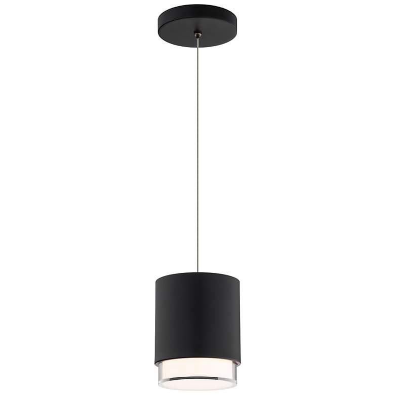 Image 3 Cloak 6.25"H x 5"W 1-Light Mini-Pendant in Black more views