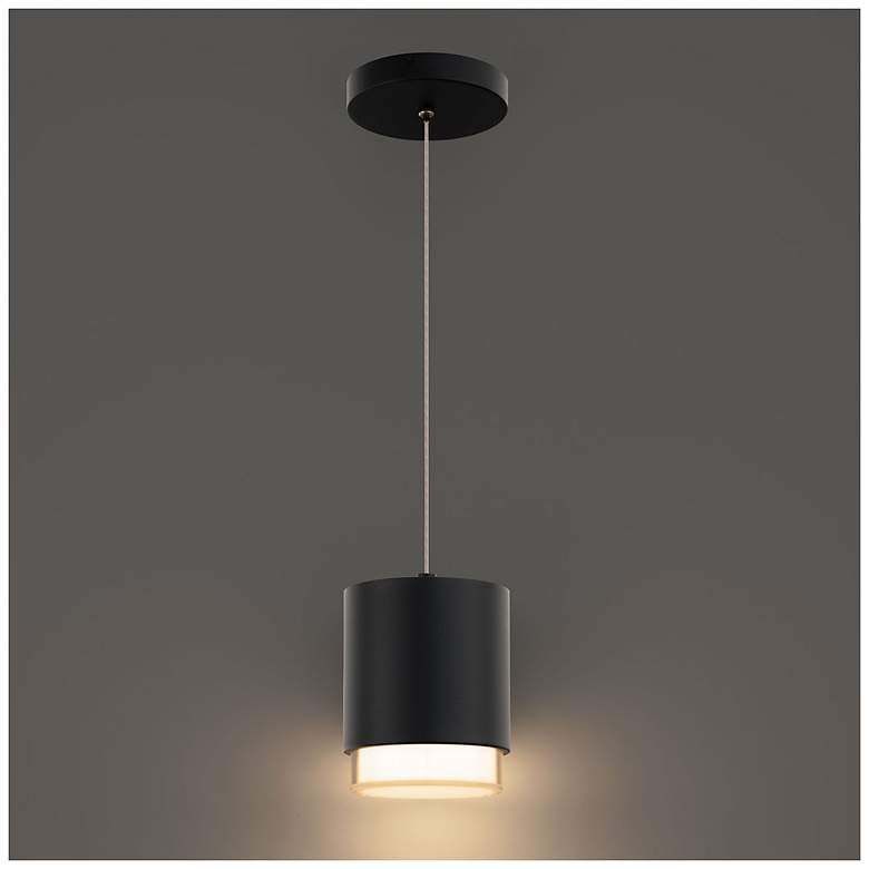 Image 4 Cloak 6.25"H x 5"W 1-Light Mini-Pendant in Black more views