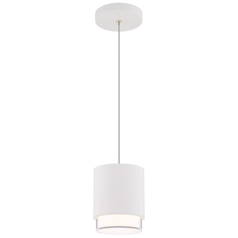 Image 1 Cloak 6.25"H x 5"W 1-Light Mini-Pendant in White